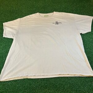 Rat Fink Graphic T-Shirt Mighty Mustang White Tee Retro Y2K Mens XXL 2XL